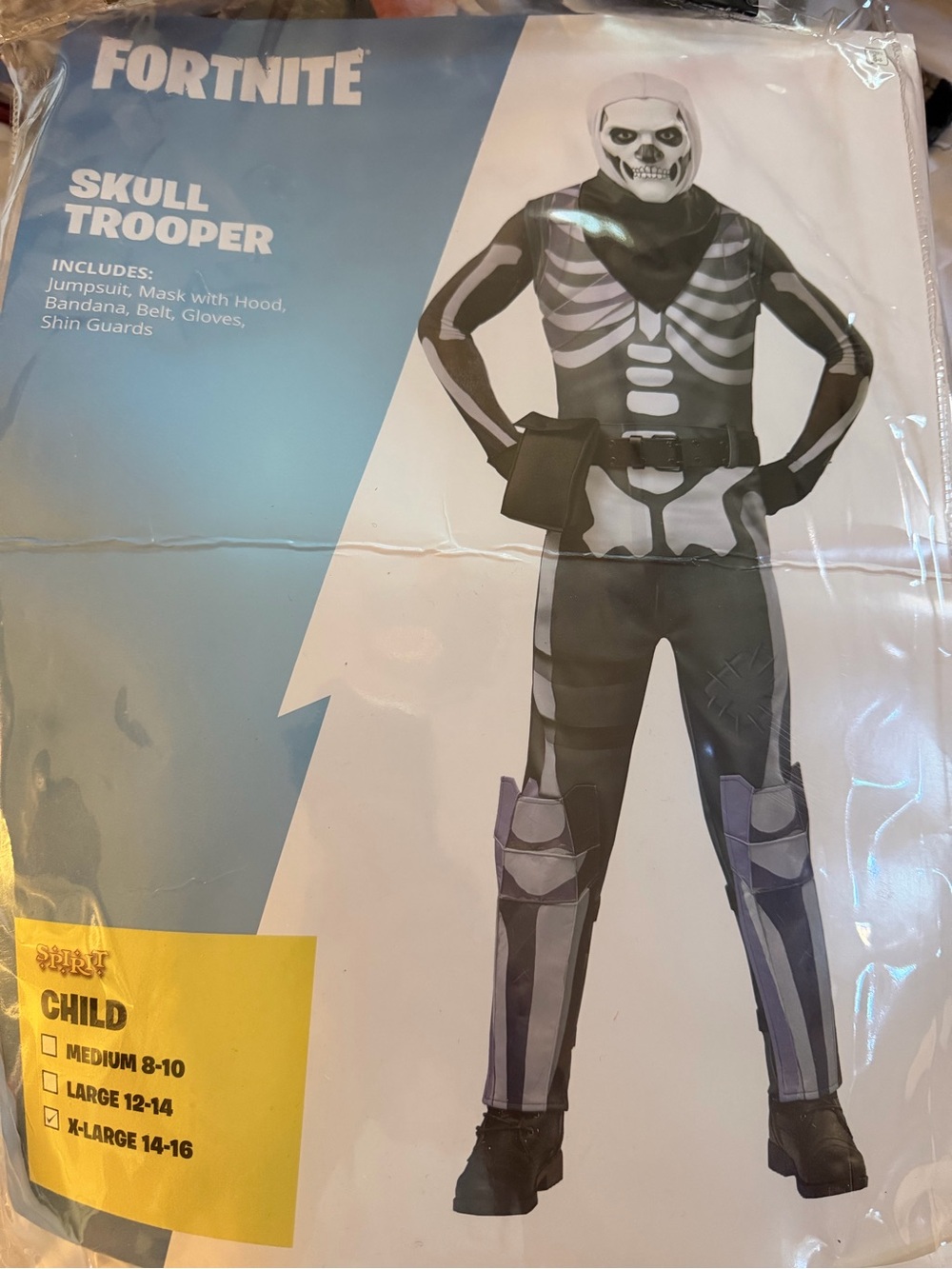 Spirit Fortnite Skull Trooper Costume - Black & White